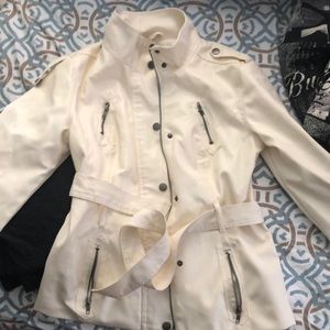 White leather jacket